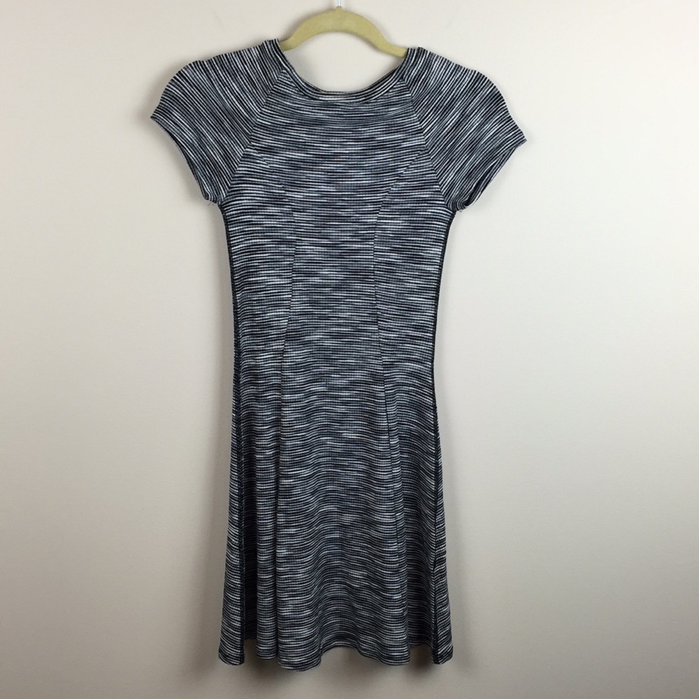 Topshop - Fit & Flare Cap Sleeve Heathered Dress